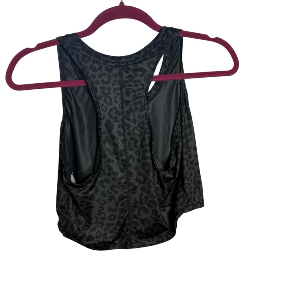 Nike Gray Leopard Print Dri-Fit Crop Top - Picture 3 of 6